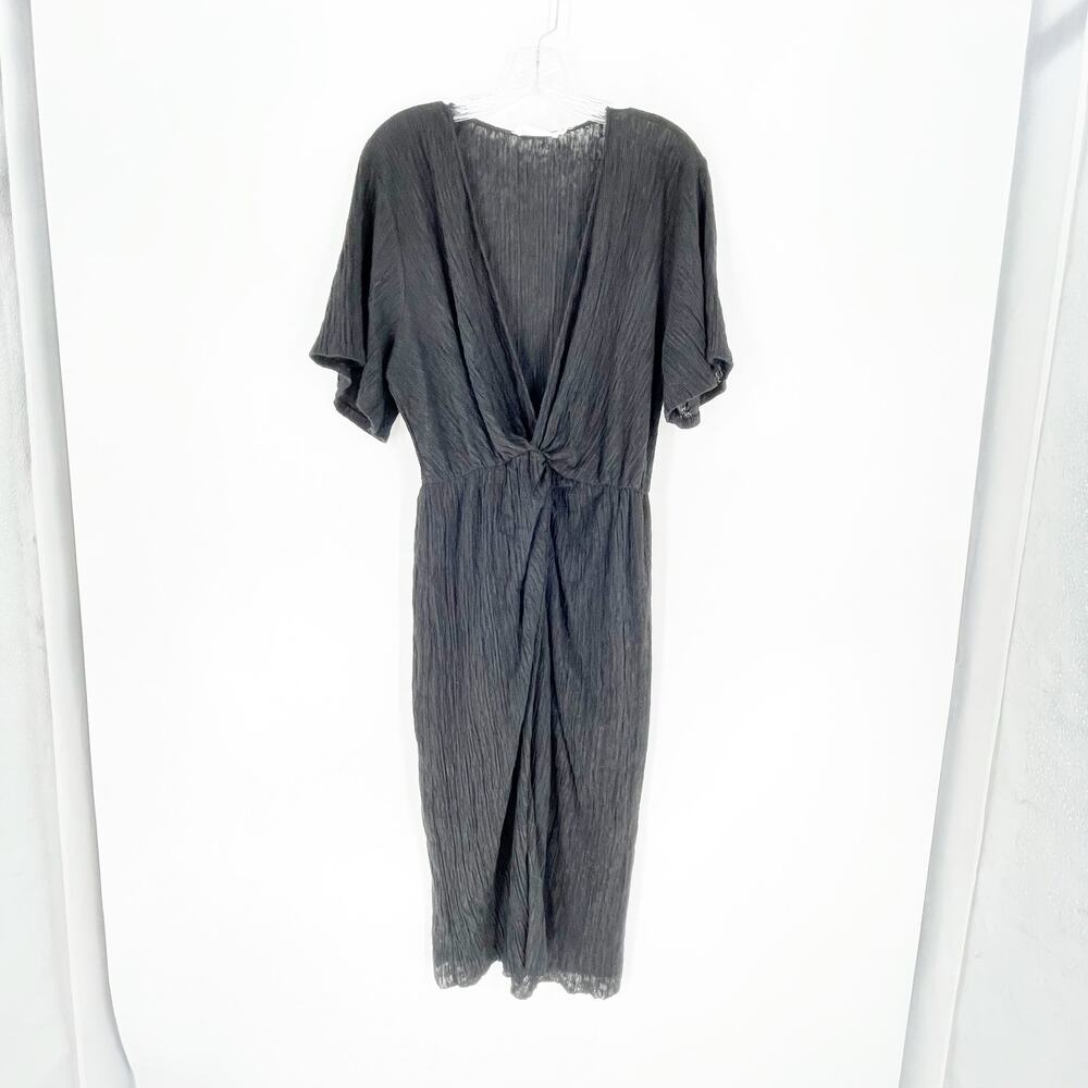 All In Favor Deep V Neck Midi Dress Size XL